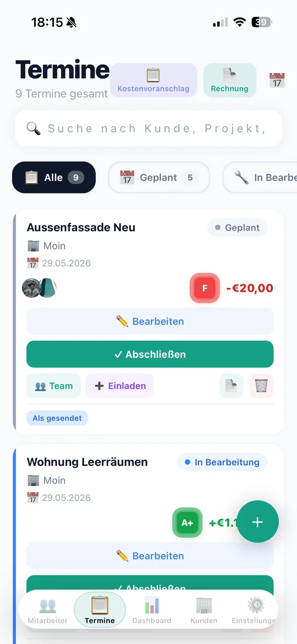 EarnTrack Termine App